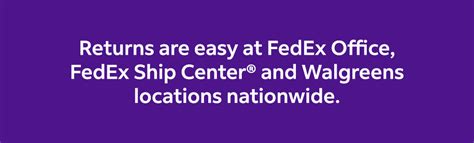 Fedex easy returns locations - Find a FedEx location in San Francisco, CA. Get directions, drop off locations, store hours, ... With thousands of retail locations, dropping off returns is fast and convenient. Choose from stores like FedEx Office, Walgreens, ... Easy passport renewals. Start an application with FedEx Office online or in-store.